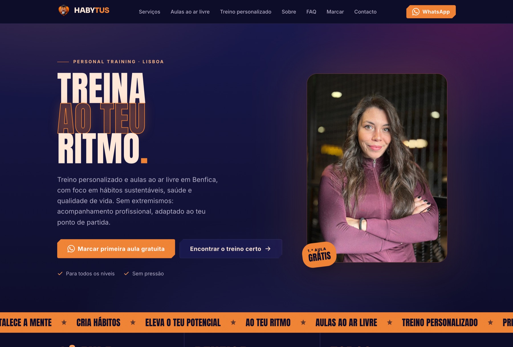 Habytus personal training website
